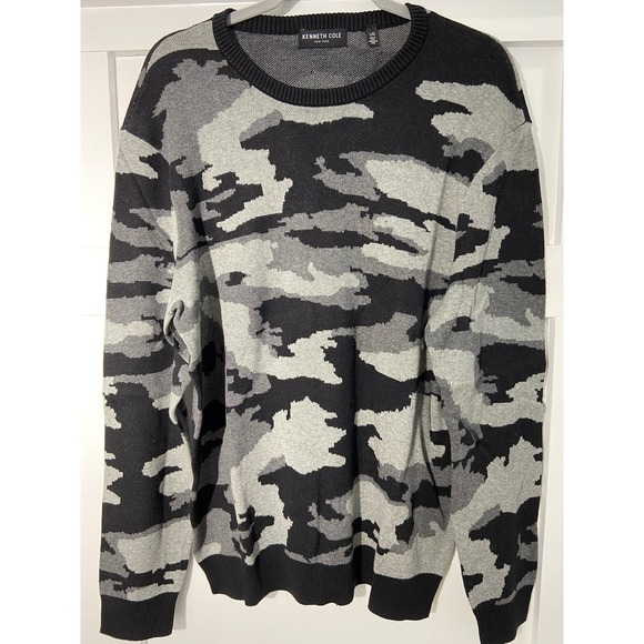 "Kenneth Cole Men's Camouflage Sweater - Large - Mens 171" - Picture 2 of 6